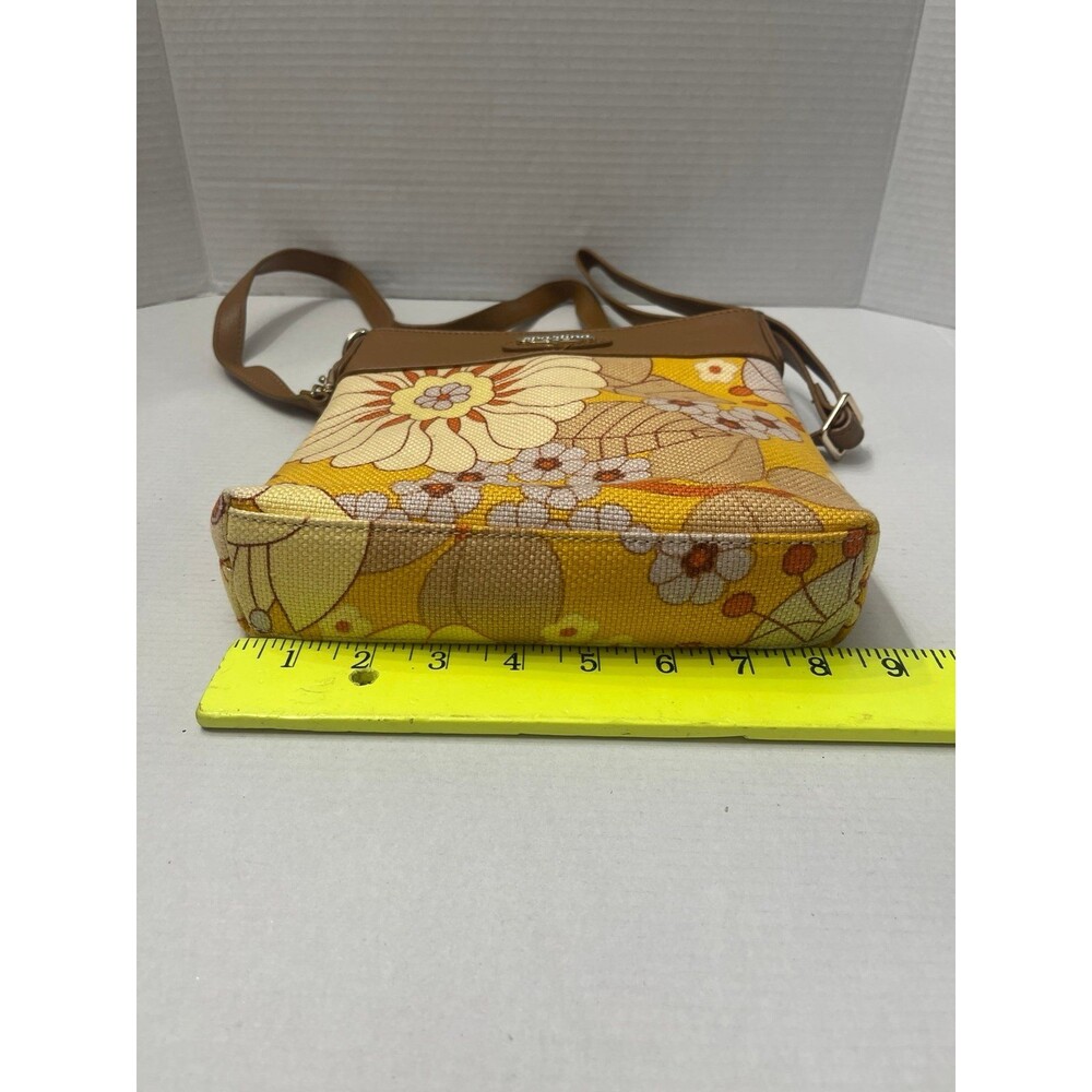 Spartina 449 Yellow Floral Linen Crossbody Bag - Picture 8 of 9